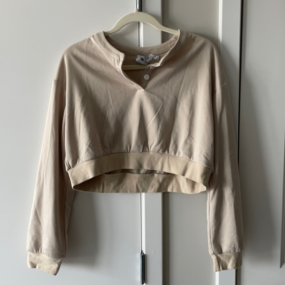 Princess Polly Rise and Lounge crop, never worn, beige, size 6